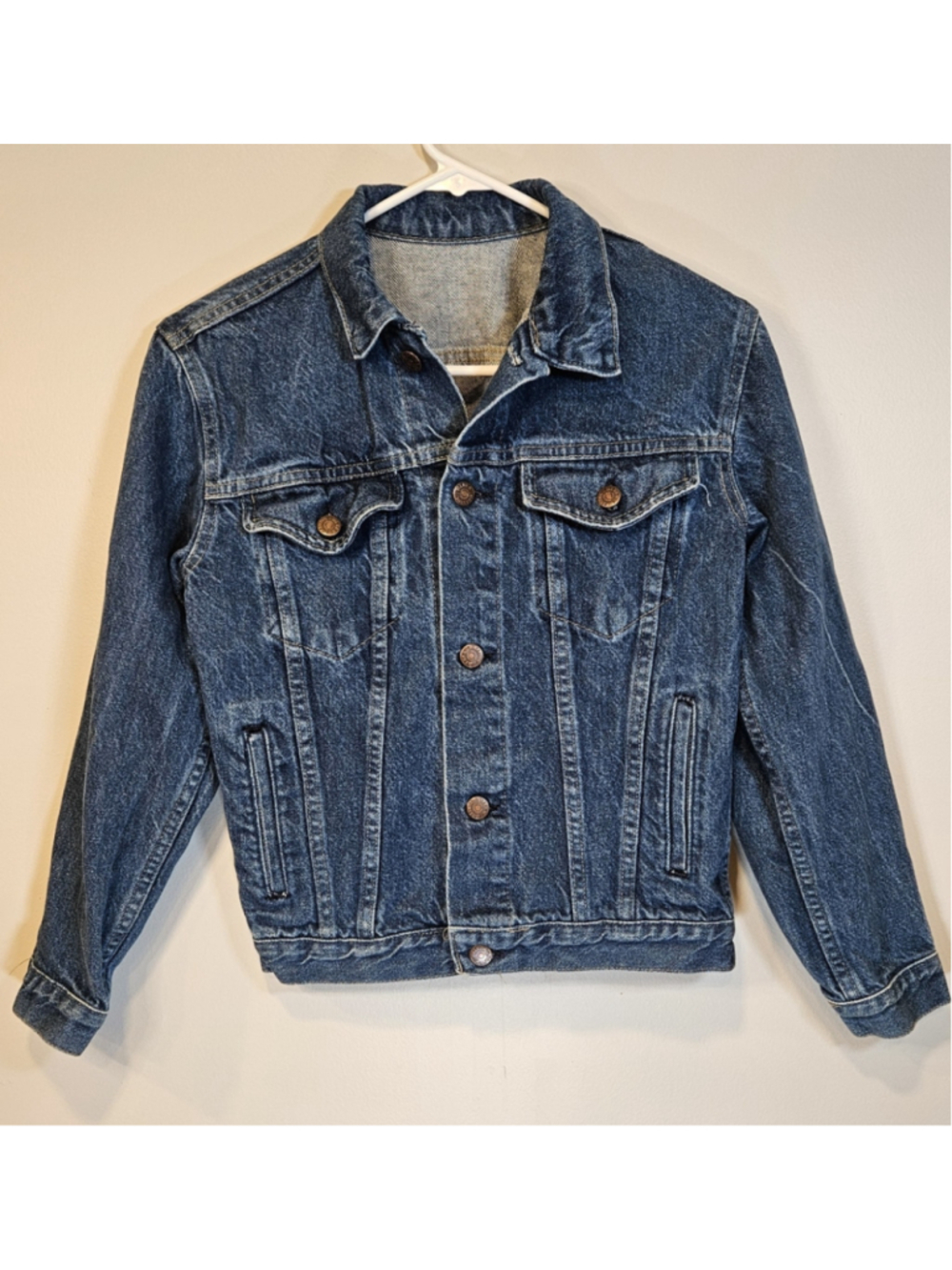 Vintage USA Denim Trucker Jacket Women's Small Crop Blue Jean Bristol Blues